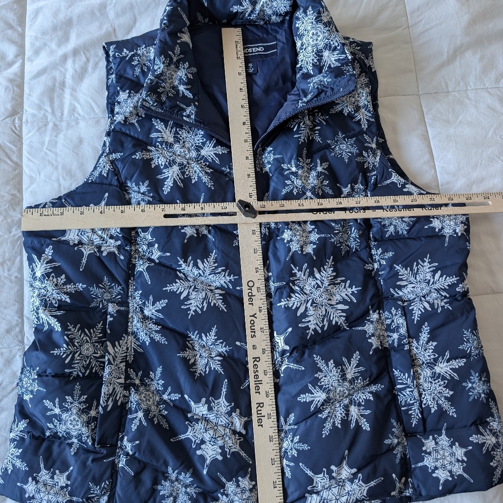 Lands'end Puffy Vest size XL Navy Blue - Picture 3 of 9